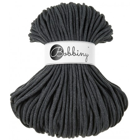 Grey macrame cotton cord 5mm 100m Bobbiny