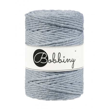 Grey macrame cotton cord 5mm 100m Bobbiny