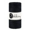 Czarny macrame cotton cord 3mm 100m Bobbiny