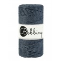 Grey macrame cotton cord 3mm 100m Bobbiny