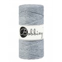 Srebrny macrame cotton cord 3mm 100m Bobbiny