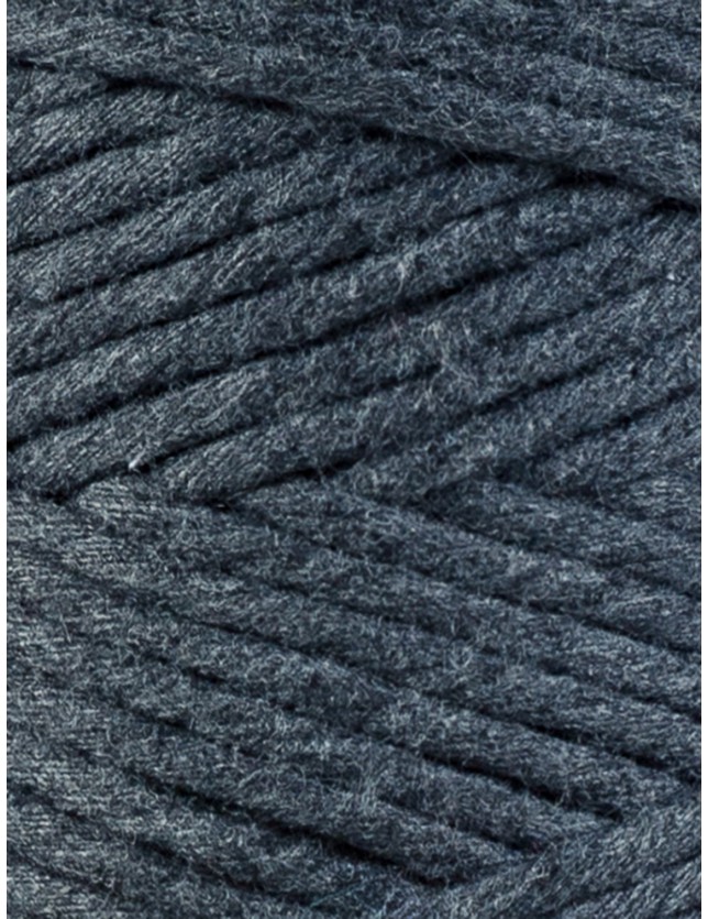 Grey macrame cotton cord 3mm 100m Bobbiny