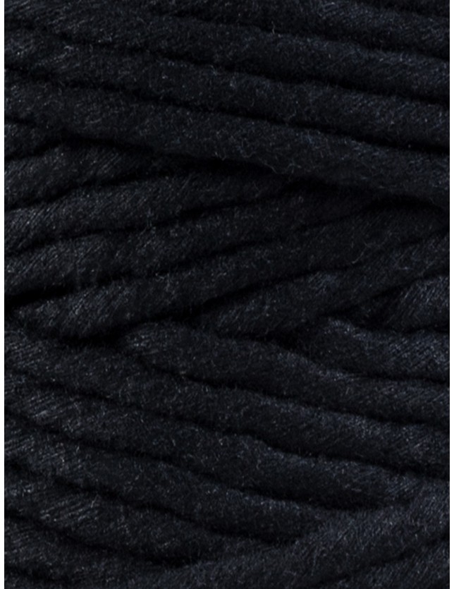 Black macrame cotton cord 5mm 100m Bobbiny