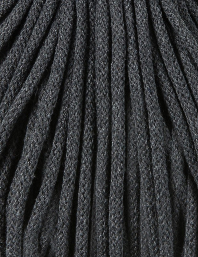 Grey macrame cotton cord 5mm 100m Bobbiny