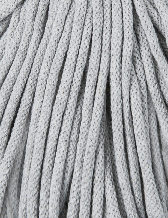 Grey macrame cotton cord 5mm 100m Bobbiny