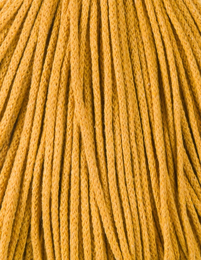 Senffarbene Baumwollschnur, 3 mm, 100 m Spulen