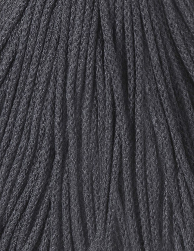 Grey macrame cotton cord 3mm 100m Bobbiny