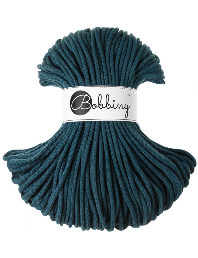 Peacock blue cotton cord 5mm 100m Bobbiny