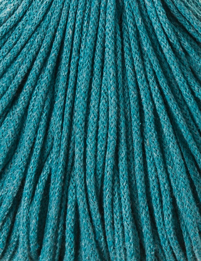 Teal macrame cotton cord 3mm Bobbiny