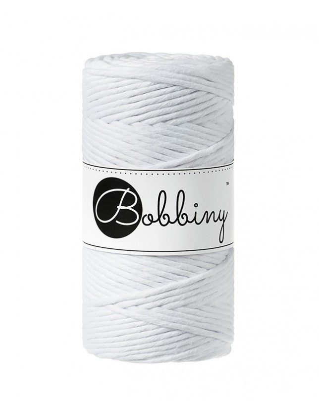 Biały macrame cotton cord 3mm 100m Bobbiny