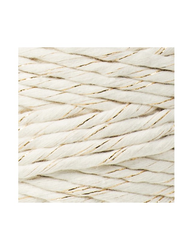 Golden natural macrame cotton cord 5mm 100m Bobbiny