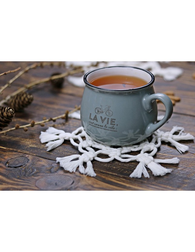 Makramowa śnieżynka - darmowy wzór