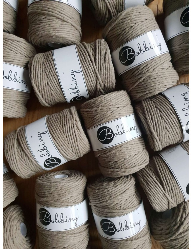 Kawowy sznurek do makramy 5mm 100m Bobbiny