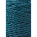 Peacock Blue 3ply macrame cotton rope 3mm 100m Bobbiny