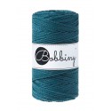 Peacock Blue 3ply macrame cotton rope 3mm 100m Bobbiny