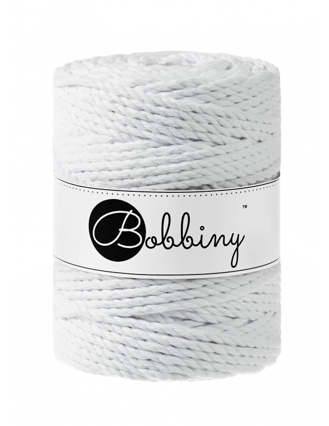 White Makramee-Schnur 3ply 5 mm 100m Bobbiny