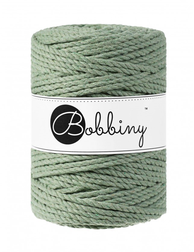 Eucalyptus Green Makramee-Schnur 3ply 5 mm 100m Bobbiny
