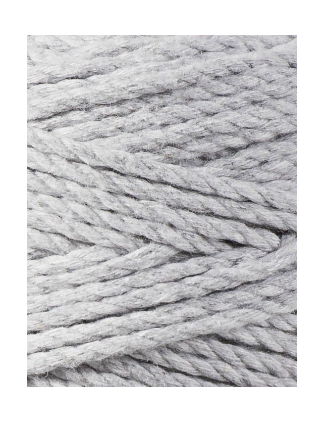 Light Grey Makramee-Schnur 3ply 3 mm 100m Bobbiny