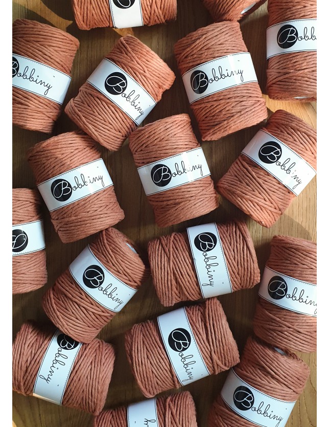 Terracotta sznurek bawełniany 5mm 100m Bobbiny