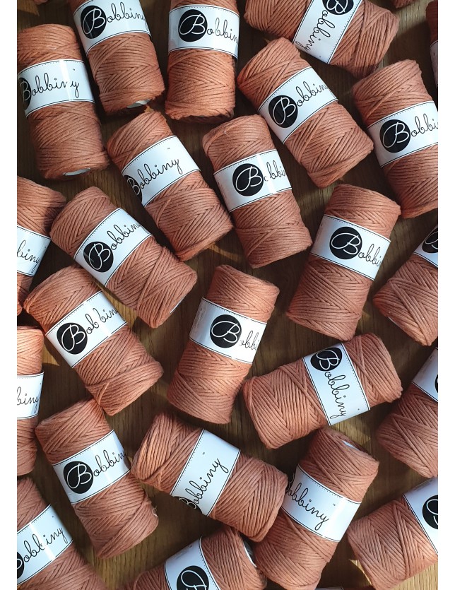Terracotta sznurek do makramy 3mm 100m Bobbiny