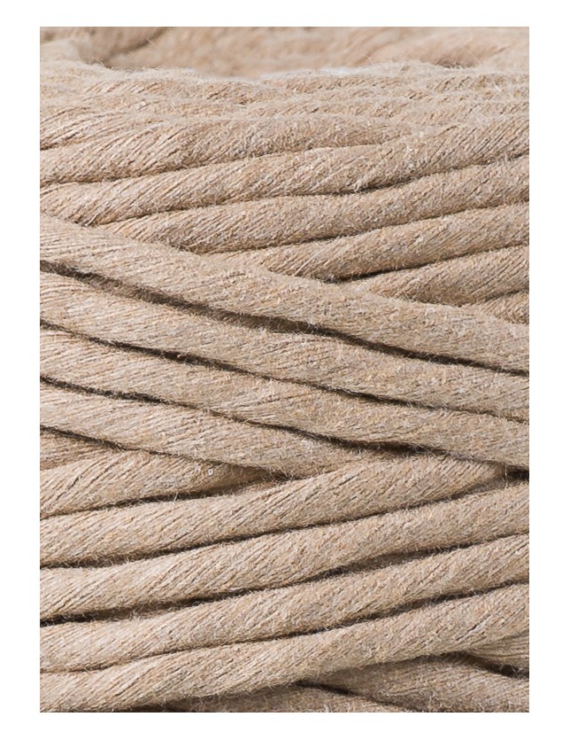 Sand macrame cotton cord 5mm 100m Bobbiny