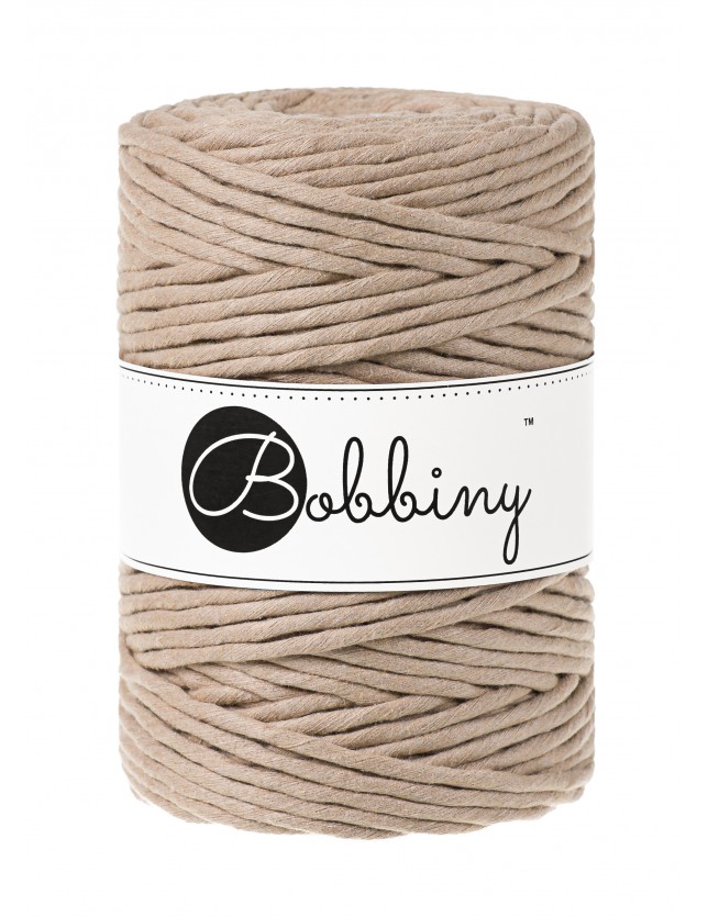 Sand macrame cotton cord 5mm 100m Bobbiny