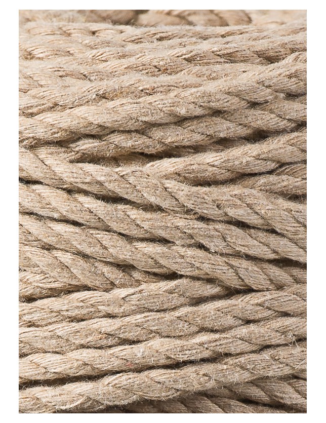 Sand 3ply macrame cotton rope 5mm 100m Bobbiny