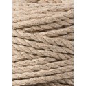 Piaskowy sznurek do makramy 3ply 5mm 100m Bobbiny