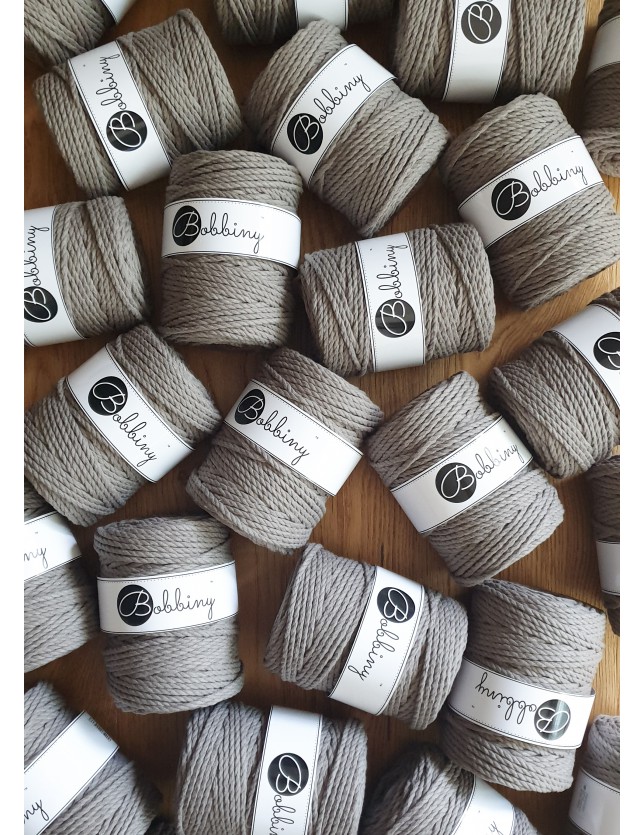 Coffee Makramee-Schnur 3ply 3 mm 100m Bobbiny