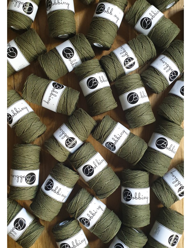 Awokado sznurek do makramy 3ply 3mm 100m Bobbiny