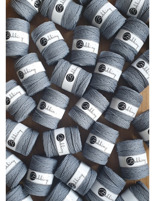 Steel Makramee-Schnur 3ply 5 mm 100m Bobbiny