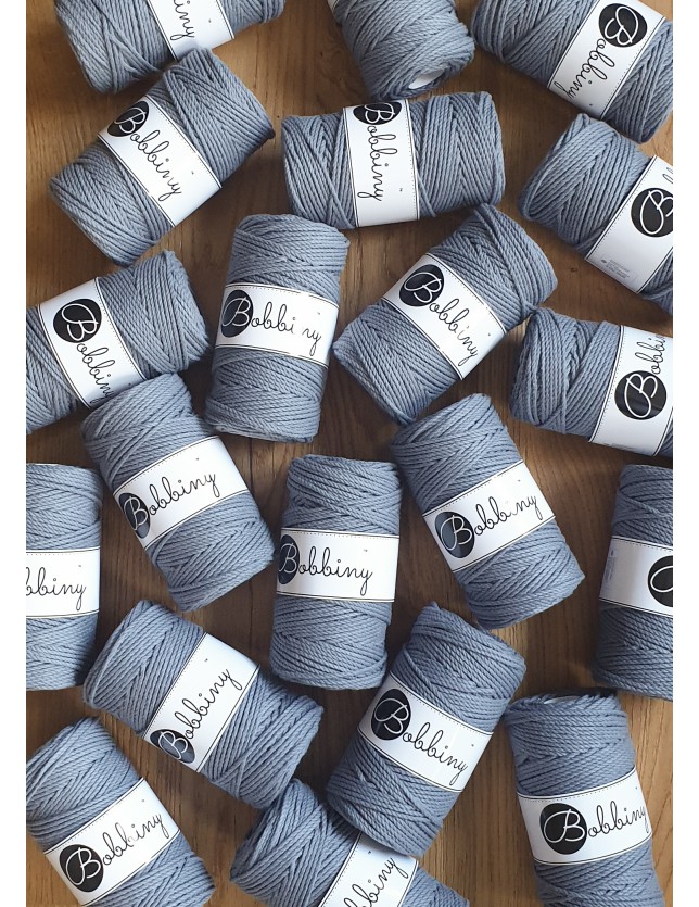 Stalowy sznurek do makramy 3ply 3mm 100m Bobbiny