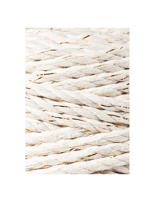Golden Natural Makramee-Schnur 3ply 5 mm 100m Bobbiny