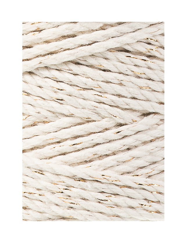 Naturalne Złoto sznurek do makramy 3ply 3mm 100m Bobbiny
