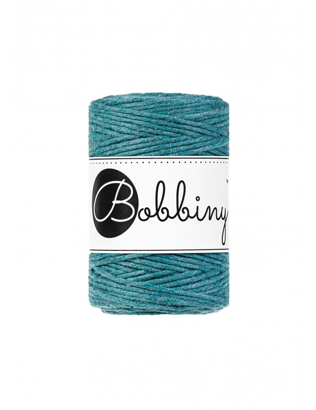Teal Makramee-Kordel 1.5mm 100m Bobbiny
