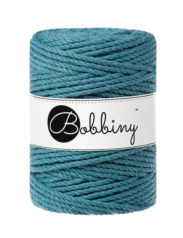 Teal Makramee-Schnur 3ply 5 mm 100m Bobbiny