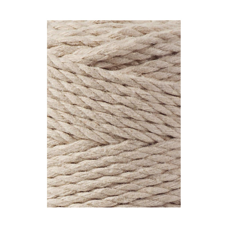 Beige Makramee-Schnur 3ply 3 mm 100m Bobbiny