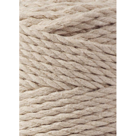Beige Makramee-Schnur 3ply 3 mm 100m Bobbiny
