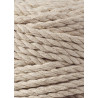 Beige Makramee-Schnur 3ply 3 mm 100m Bobbiny