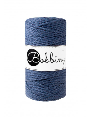 Jeans 3ply macrame cotton rope 3mm 100m Bobbiny
