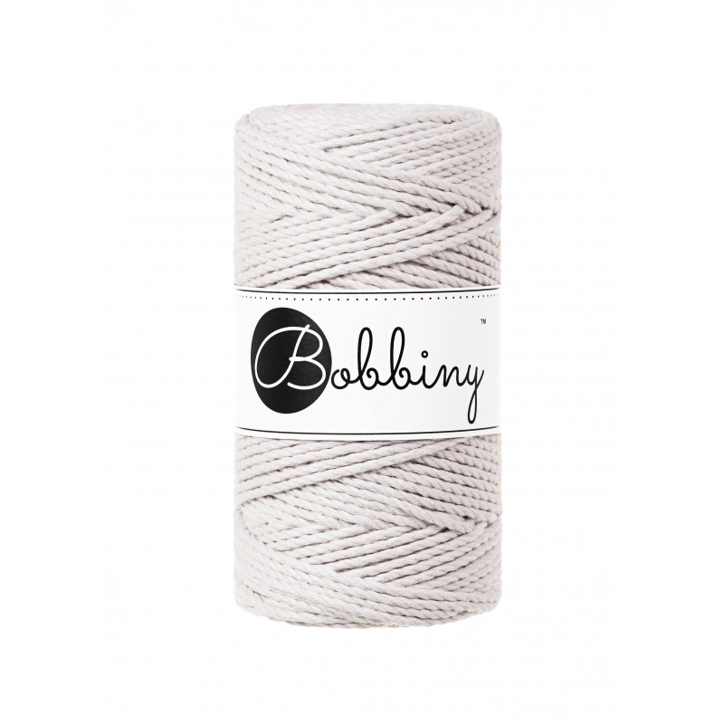 Moonlight 3ply macrame cotton rope 3mm 100m Bobbiny