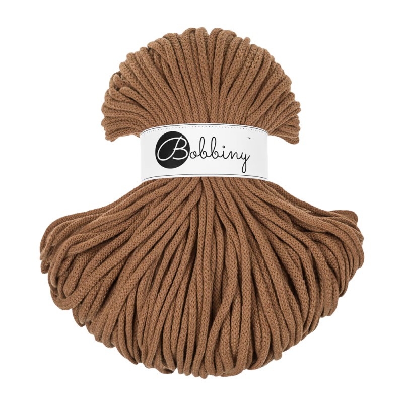 Caramel braided cord 5mm 100m Bobbiny