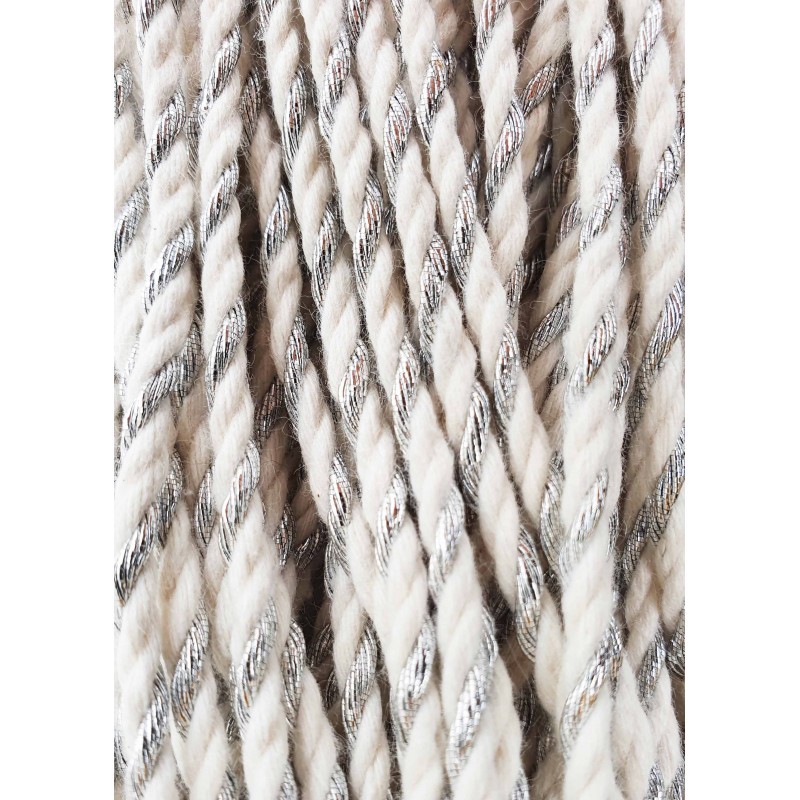 Silver Twist 3mm 3PLY Makramee-Schnur 3mm 50m Bobbiny