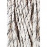 Srebrny Twist 3mm Sznurek do Makramy 3PLY- 50m Bobbiny