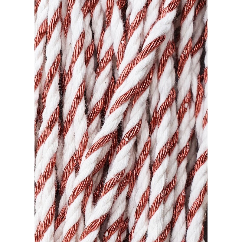 Miedziany Twist 3mm Sznurek do Makramy 3PLY- 50m Bobbiny