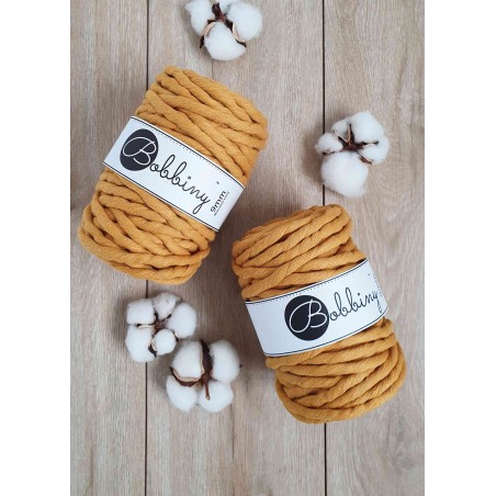 Mustard Makramee-Kordel 9mm 30m Bobbiny