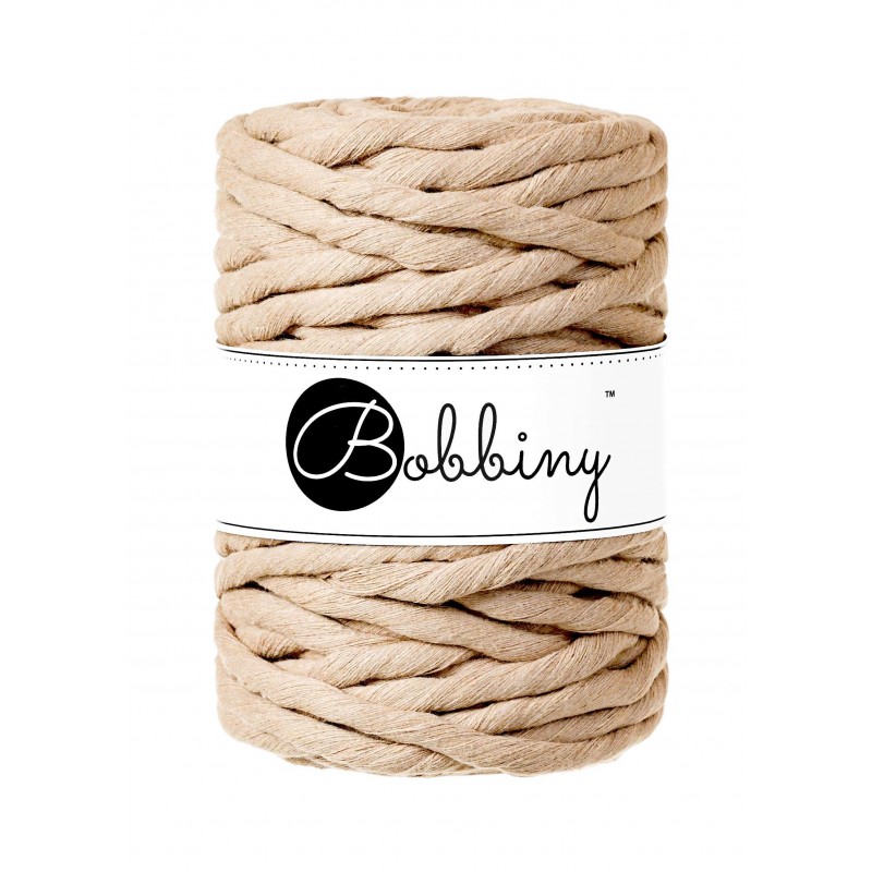 Sand Makramee-Kordel 9mm 30m Bobbiny
