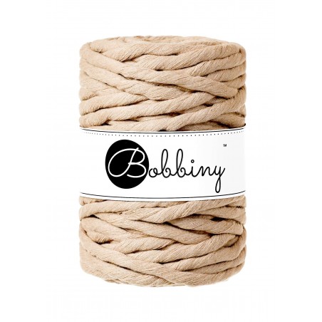 Sand Makramee-Kordel 9mm 30m Bobbiny