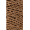 Caramel 3ply macrame cotton rope 3mm 100m Bobbiny
