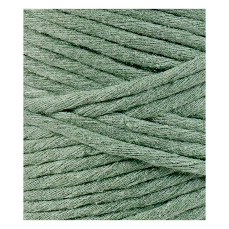 Green macrame cotton cord 3mm 100m Bobbiny